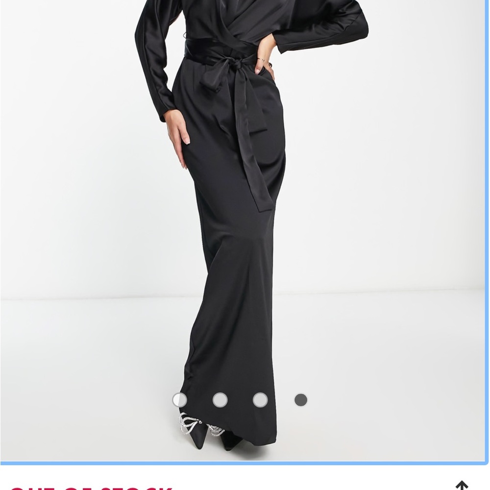 Elegant Black Satin dress